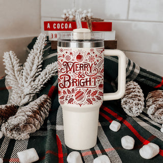 Christmas tumbler lid detail
red Christmas ornament pattern close up
Merry and Bright Christmas design close up
vintage Christmas tumbler wrap design
red Christmas tumbler wraparound design
Christmas tumbler full wrap pattern
40oz holiday tumbler wraparound design
Christmas tumbler shown from multiple angles
red vintage ornament tumbler multiple views
three views of Merry and Bright Christmas tumbler
Merry and Bright tumbler shown from different angles
vintage ornament Christmas tumbler full pattern
