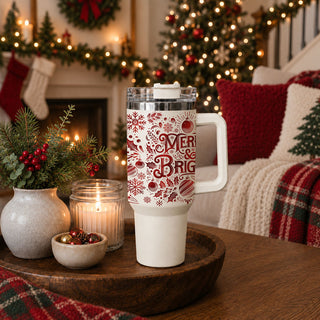Christmas travel tumbler with festive design
40oz Christmas travel cup with handle
Christmas insulated style tumbler with handle
Merry Bright Christmas drink tumbler
holiday water cup for Christmas season
festive winter tumbler for women
Christmas season drinkware gift
holiday beverage tumbler with red Christmas print
red snowflake Christmas tumbler
ornament print Christmas tumbler
holly and snowflake Christmas tumbler
candy cane Christmas tumbler with handle
vintage red holiday tumbler for women
