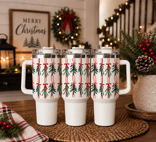 pink accent Christmas beverage cup
elegant red green Christmas cup
warm neutral Christmas tumbler with bows
pink red green holiday travel cup
soft feminine Christmas cup with ribbons
classic red and evergreen tumbler
pink ribbon and pine Christmas cup
winter botanical pattern on 40oz tumbler
ribbon holiday design around travel cup
holiday ribbon pattern product photo
Christmas botanical wrap design
festive pine print travel tumbler
Christmas Bow 40oz tumblers
Pink Red Green Coquette Tumbler
Mistletoe Women