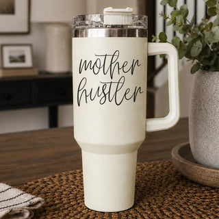 Mom of 3 gifts, mom of 2 gifts, mom of 4 gifts, moms who work gifts
Mom Tumblers USA Made, Wholesale Mom Gifts
Ivory White 40 oz tumblers with handle, lid and straw