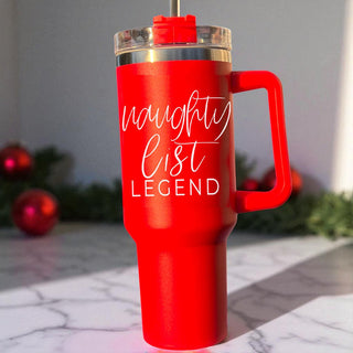 Funny Christmas gift tumbler 40oz - naughty list legend adult humor
Christmas gag gift tumbler - naughty list legend 40oz holiday
Humorous Christmas tumbler - naughty list legend funny gift idea
Christmas joke tumbler 40oz - naughty list legend adult drinkware