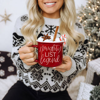 Christmas morning coffee tradition
cozy holiday season mug
December coffee cup aesthetic
Christmas pajamas coffee mug
winter blanket coffee mug
funny Christmas ceramic coffee mug that says Naughty List Legend
sarcastic holiday mug for people proudly on Santa’s naughty list
funny Christmas gift idea for coffee lovers with humor
festive Christmas coffee cup with naughty list saying