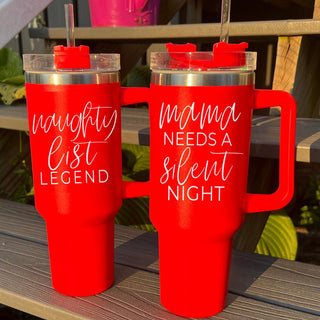 Large Christmas Mugs Red, Stanley Mugs Red
Five star holiday tumbler - naughty list legend Christmas 40oz
Christmas party tumbler - naughty list legend 40oz funny gift