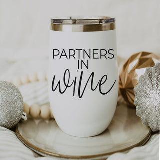 Friendship wine tumbler humor
Partners in wine bond cup
Friend humor wine accessories
Funny friendship wine tumbler