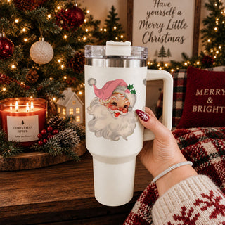 Nostalgic Santa holiday tumbler with handle
vintage pink Christmas drinkware
Christmas tumbler with retro Santa portrait
pastel Santa Christmas tumbler
pink vintage holiday cup with handle
classic Santa Christmas tumbler in pink
feminine vintage Santa drinkware
whimsical pink Santa Christmas cup
retro holiday Santa travel cup
nostalgic Christmas Santa drink tumbler
pink Christmas Santa travel mug
vintage Santa holiday beverage tumbler
old school Santa Christmas cup
retro Santa Claus water tumbler