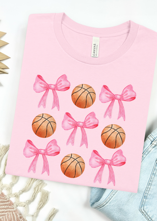 Basketball & Bows Bella Canvas T-Shirt