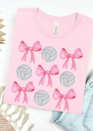 Volleyball & Bows Bella Canvas T-Shirt