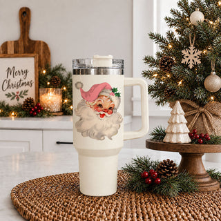 pink Christmas drinkware for vintage home style
retro Santa cup for nostalgic holiday decor
vintage Santa tumbler for festive kitchen styling
feminine Christmas drinkware with retro Santa
classic Santa cup for traditional Christmas decor
vintage pink Santa tumbler for holiday gifting
Christmas cup for retro holiday collector
Santa Claus tumbler for vintage Christmas fan
holiday drinkware for pink Christmas lover
Christmas gift tumbler for Santa enthusiast
festive retro Santa present for her
vintage pink San