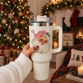 festive vintage Santa everyday tumbler
charming pink Santa Claus drinkware
classic retro Christmas beverage tumbler
vintage Santa inspired holiday travel cup
Christmas tumbler for pink holiday home decorations
Santa tumbler for vintage Christmas themed home
retro holiday cup for nostalgic decor lover
pink Santa drinkware for feminine Christmas decor
vintage Christmas cup for grandmillennial decor
kitschy Santa tumbler for retro Christmas kitchen
Santa Claus tumbler for colorful holiday decor
pink Christmas 