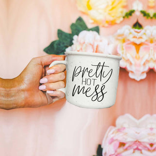 premium coffee drinkware
double sided coffee mug
pretty mess statement cup