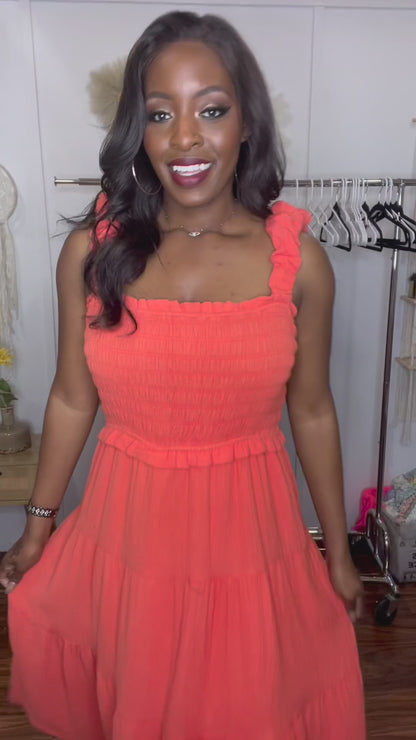 Orange Julius Midi Dress