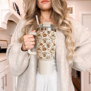 autumn pumpkin gift for women
cozy neutral aesthetic cup
pumpkin cup for pumpkin patch trips
cute trendy fall tumbler
large pumpkin tumbler with straw
neutral pumpkin line art tumbler
autumn harvest coffee aesthetic
cute pumpkin floral travel mug
cozy season water tumbler