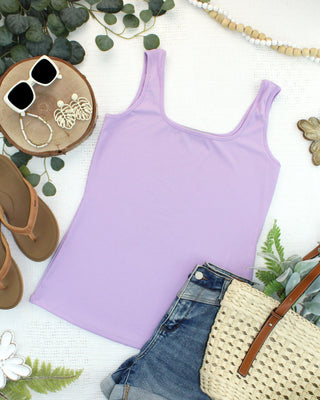 IN STOCK Rachel Ribbed Tank -  Lavender FINAL SALE