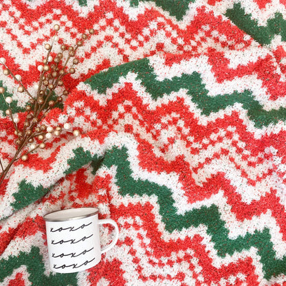 Plush and Fuzzy Blanket - Holiday Chevron