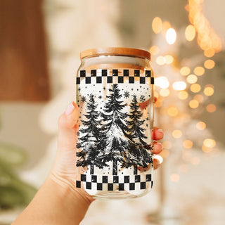 Secret Santa Christmas tumbler
stocking stuffer coffee cup gift
holiday drinkware with bamboo lid
evergreen tree tumbler cup