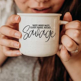 savage statement mug
coffee humor ceramic cup
morning beast mode mug