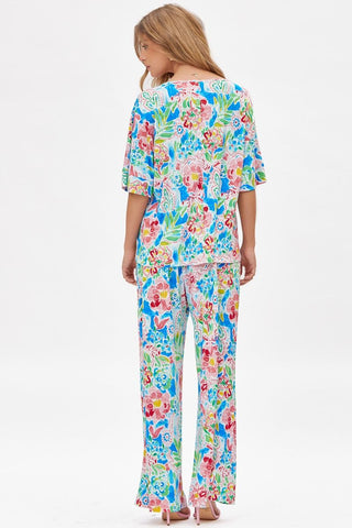 Dear Scarlett Cabana Set in Floral Royal