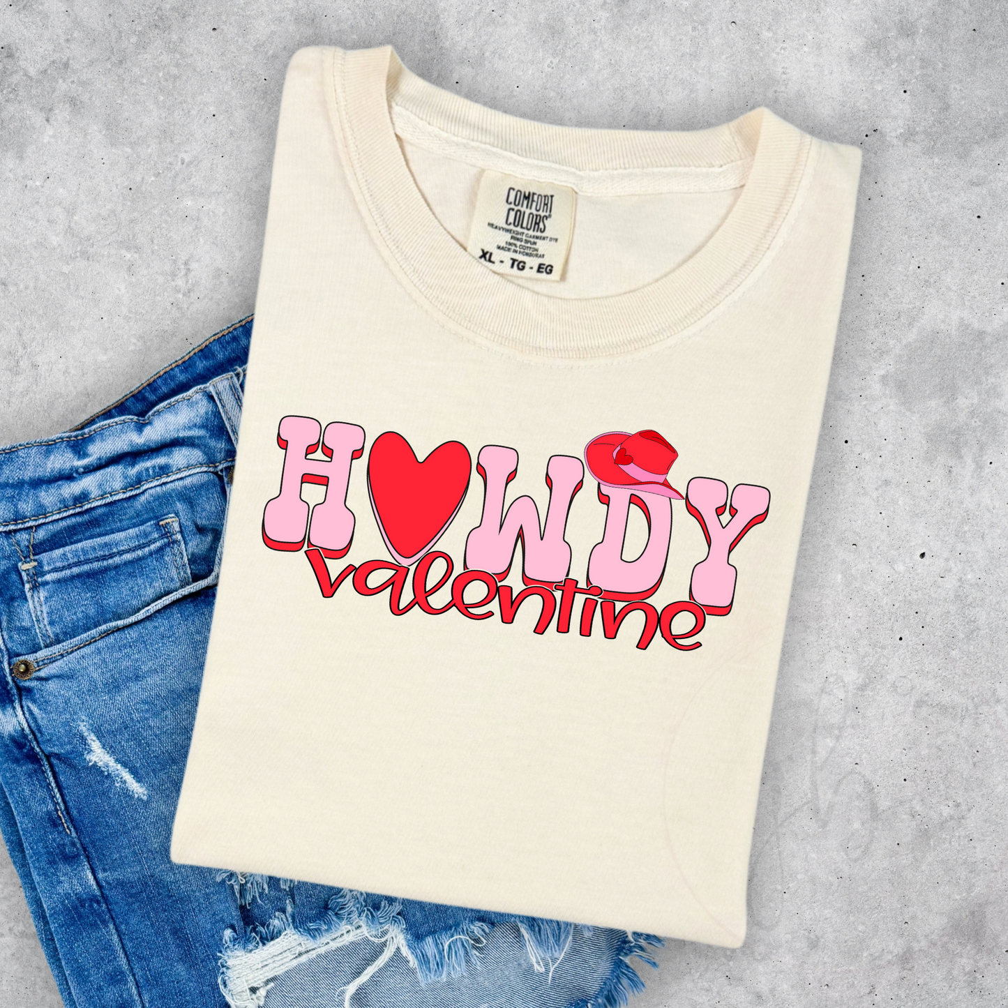 Howdy Valentine Words tee