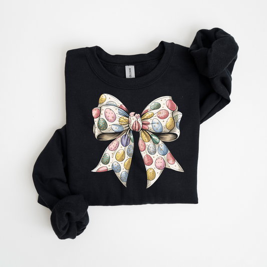 Easter Eggs Coquette Bow SWEATSHIRT