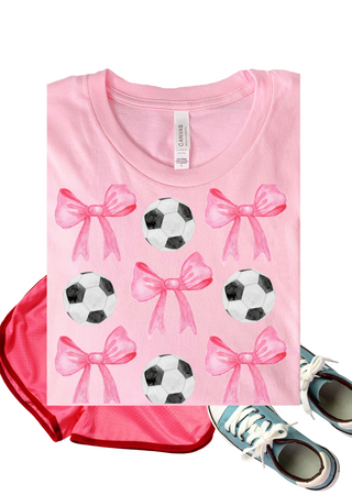 Soccer & Bows Bella Canvas T-Shirt