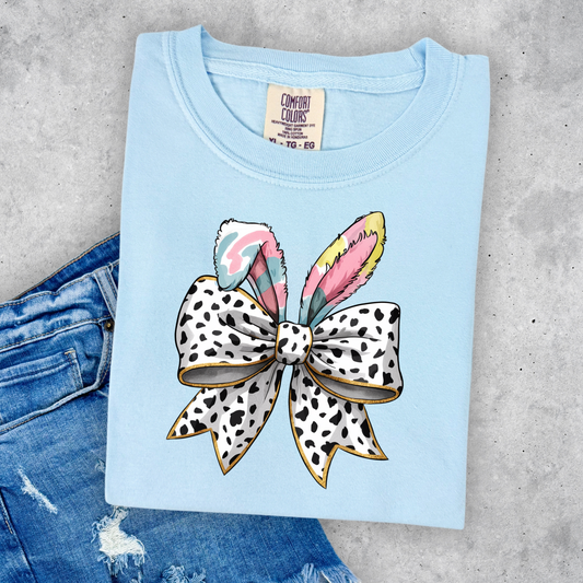 Easter Bunny Coquette Bow Tee