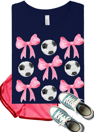 Soccer & Bows Bella Canvas T-Shirt