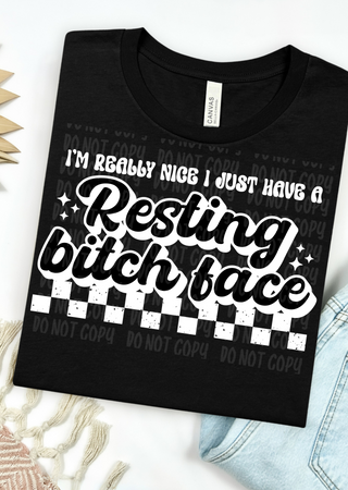 Checkered Sass Bella Canvas T-Shirt