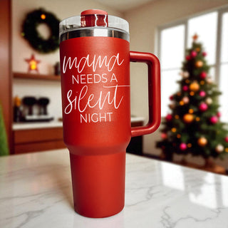 Christmas mom life tumbler - mama needs a silent night 40oz parenting gift
Holiday mom survival tumbler Christmas drinkware
Christmas chaos mom tumbler 40oz funny
Holiday stress mom tumbler Christmas gift
Christmas reality check tumbler - mama needs a silent night 40oz mom