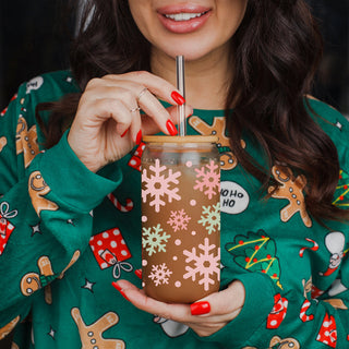 christmas glass cup with lid and straw
Christmas snowflake background cup
Christmas snowflake glass mug
Christmas snowflake mug
Holiday snowflake glasses