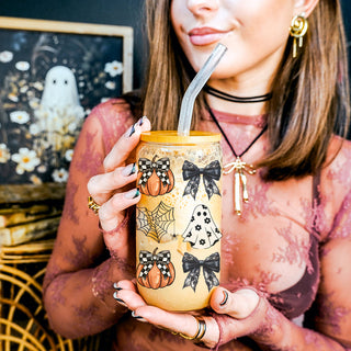 lead free halloween glass
durable pumpkin tumbler
eco friendly halloween cup
sustainable fall drinkware