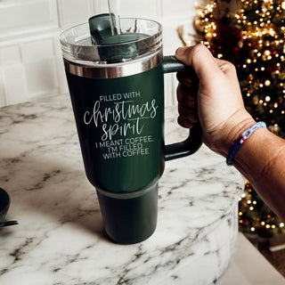 Christmas shopping tumbler 40oz 
Holiday season drinkware - filled with Christmas spirit I meant coffee Im filled with coffee tumbler
Christmas tumbler collection - filled with Christmas spirit I meant coffee Im filled with coffee 40oz
Holiday drinkware gift - filled with Christmas spirit I meant coffee Im filled with coffee Christmas
Christmas season tumbler 40oz