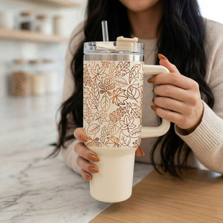fall road trip tumbler
cozy coffee aesthetic tumbler
cute autumn gift idea
fall cup for busy moms
stylish fall hydration cup
neutral autumn drinkware
beige fall cup with straw
cute thanksgiving gift tumbler
pumpkin spice season aesthetic cup