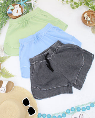 IN STOCK French Terry Stevie Shorts - Black