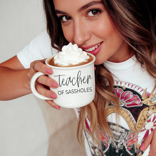 unique teacher mug for woman teacher
white speckled ceramic teacher mug
funny teacher mug for coworker wholesale
teacher coffee mug with sassy quote in bulk
best teacher gift teacher of sassholes