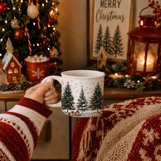 Snowy evergreen coffee mug for Christmas
Christmas mug with winter magic design
Winter wonderland mug with sparkling stars
Holiday mug with snowflakes and evergreen trees
Christmas coffee mug with snowy holiday landscape
Christmas mug with tree trio design
Ceramic Christmas mug with winter wonderland trees
Festive mug with Christmas trees and snow
Winter scene mug for holiday coffee lovers
Snowy Christmas mug for cocoa by the fire
Christmas tree mug for peppermint mocha