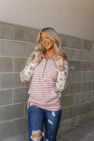 HalfZip Sweatshirt - Rose Over Bros