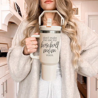 baseball mom cup with handles
funny baseball mom tumbler
baseball mom voice tumbler