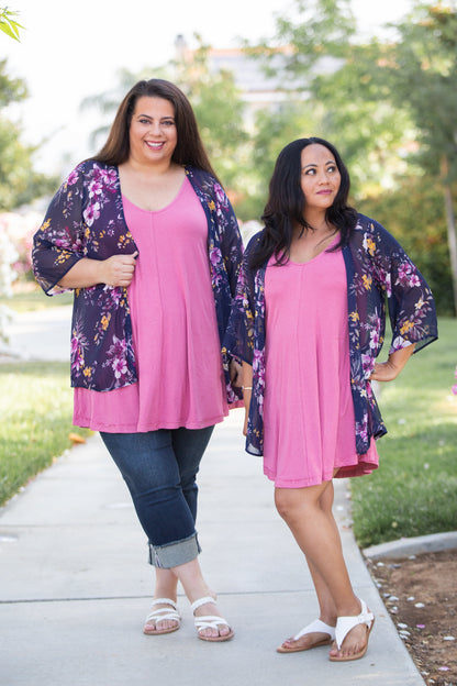 Midnight Floral Kimono