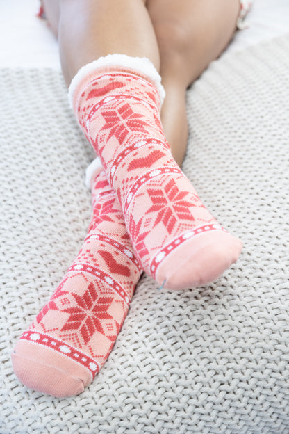 Snowflake Fleece Lined Socks